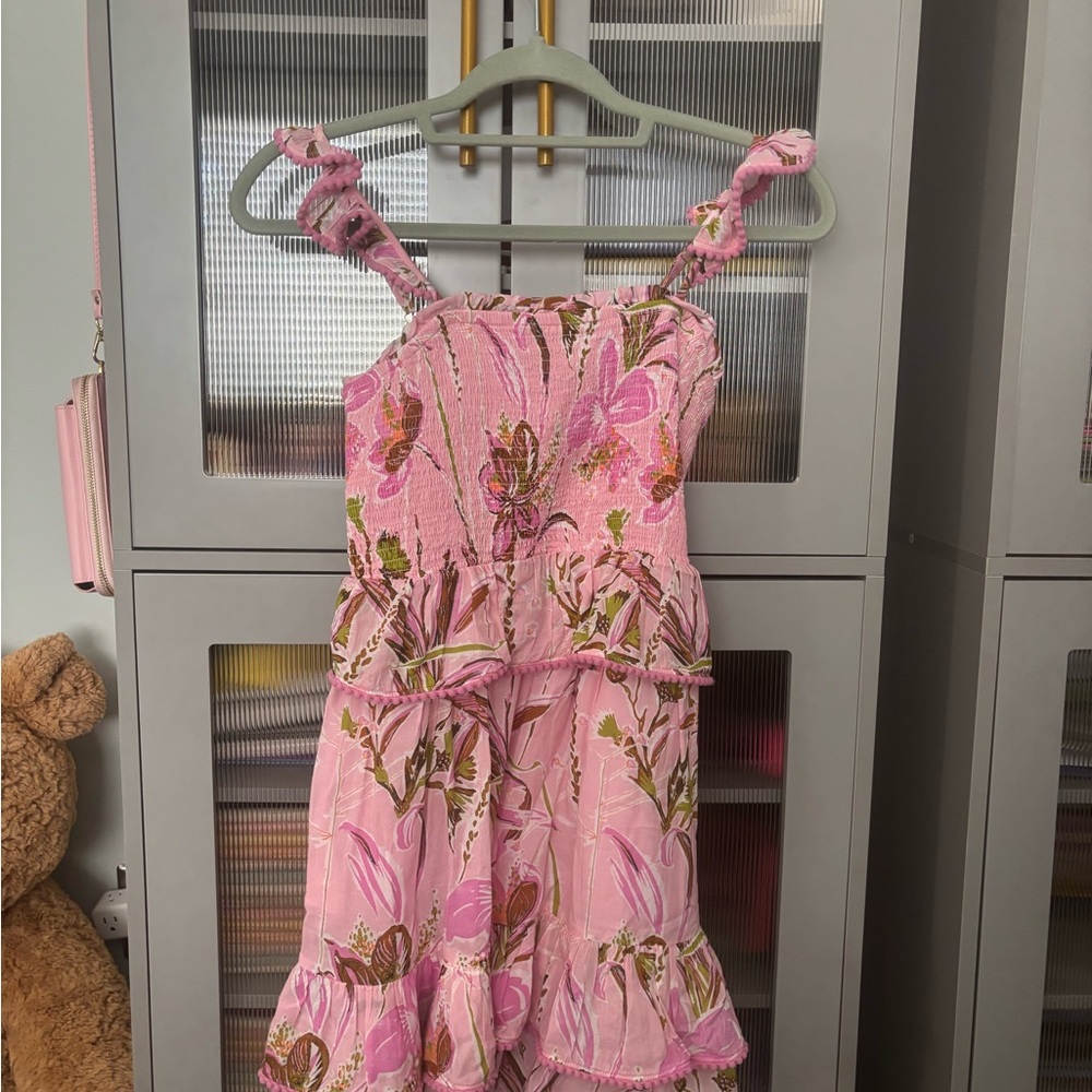 Vineyard Vines Pink Floral Kids Casual Dress